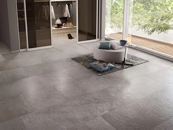 Living Room with Tiled Floors