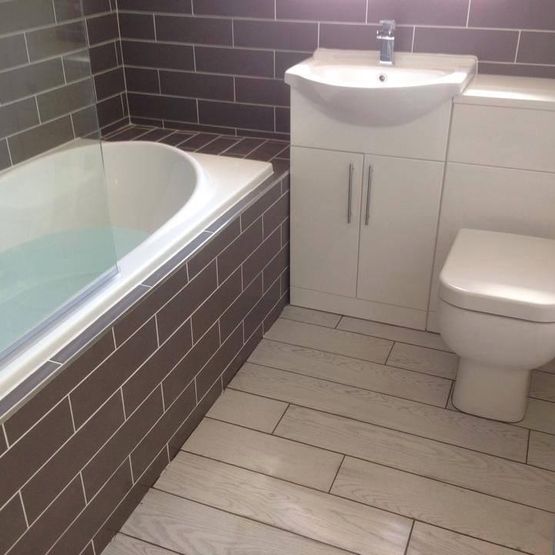 Tiled Bathtub and Floor