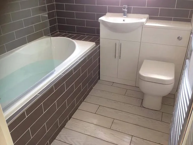 Tiled Bathtub and Floor